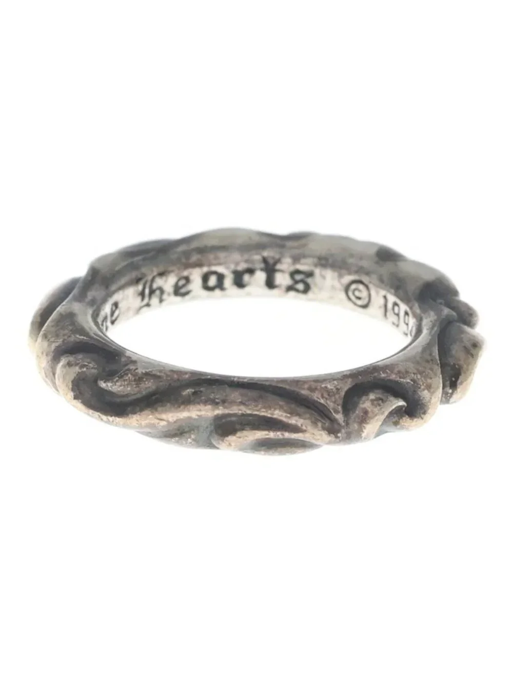 Chrome Hearts Scrl Band Scroll Ring Silver